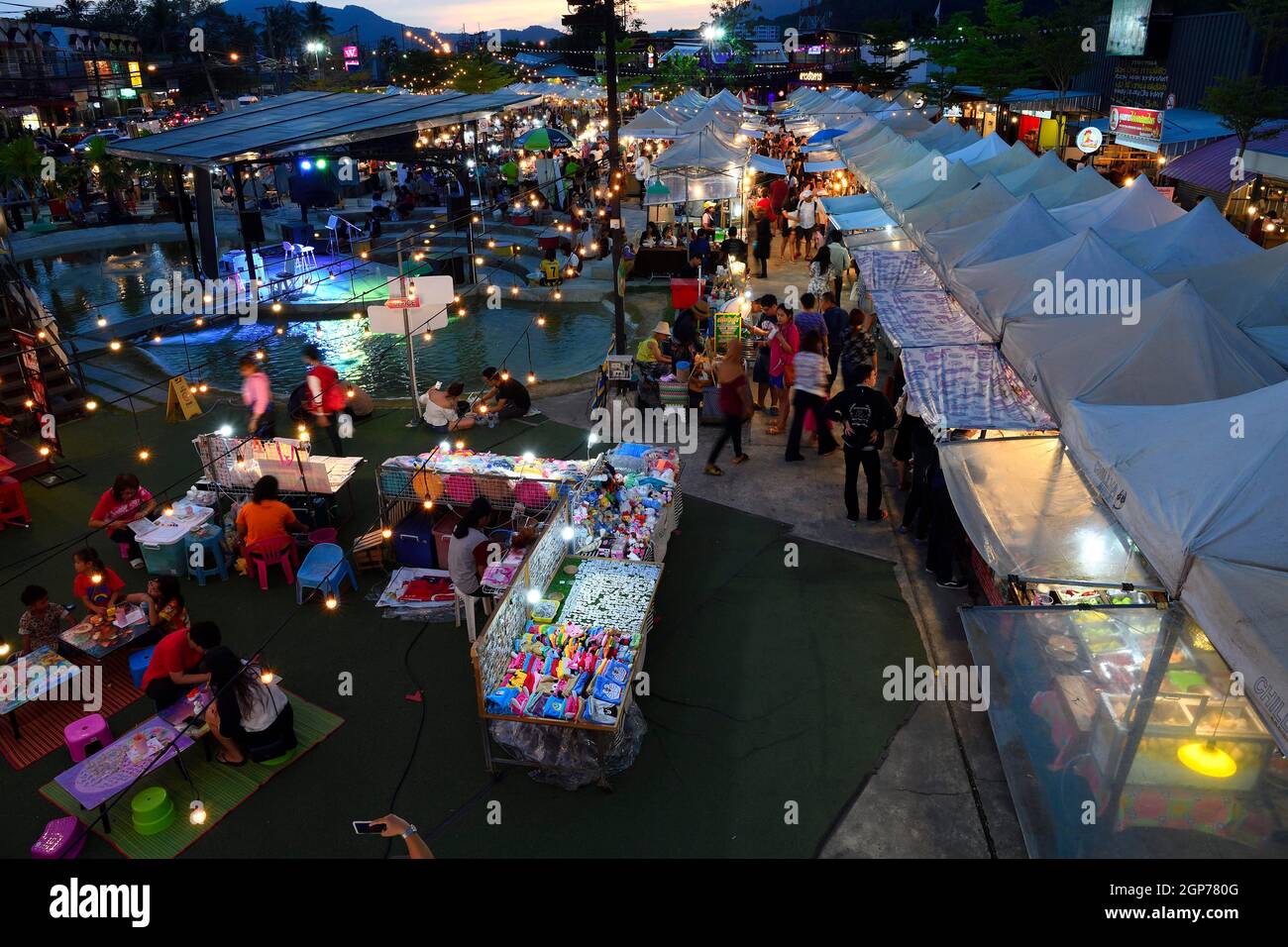 Mercato Chillva, Phuket, Tailandia Foto Stock