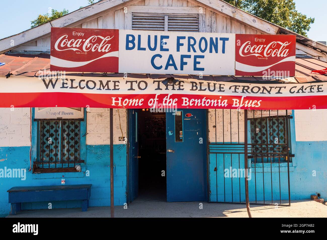 Blue Front Cafe il più antico Juke Joint del Mississippi famoso per la musica blues, Bentonia, MS Foto Stock