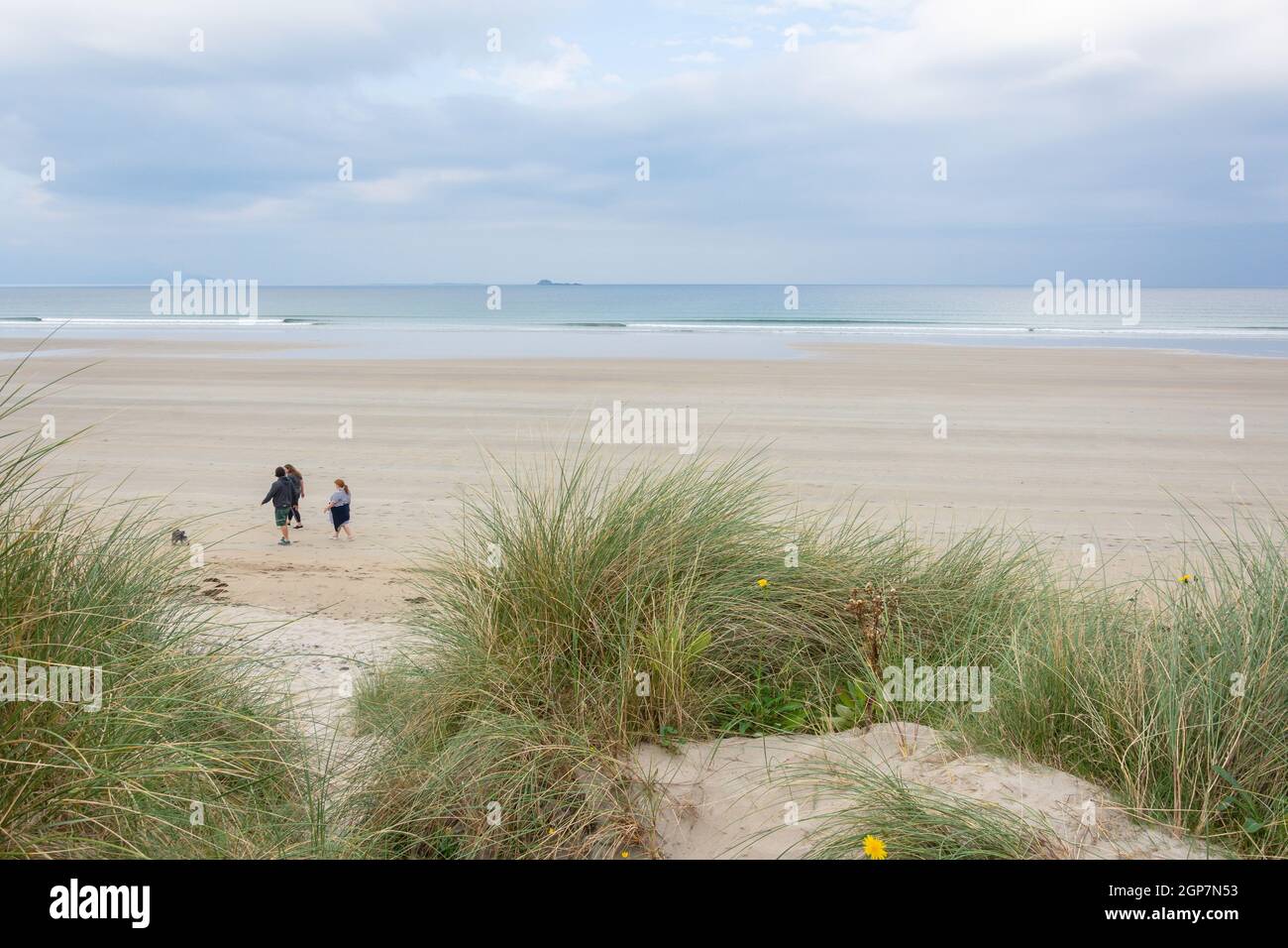 Spiaggia di Banna e dune di sabbia, Ardfert, Contea di Kerry, Repubblica d'Irlanda Foto Stock