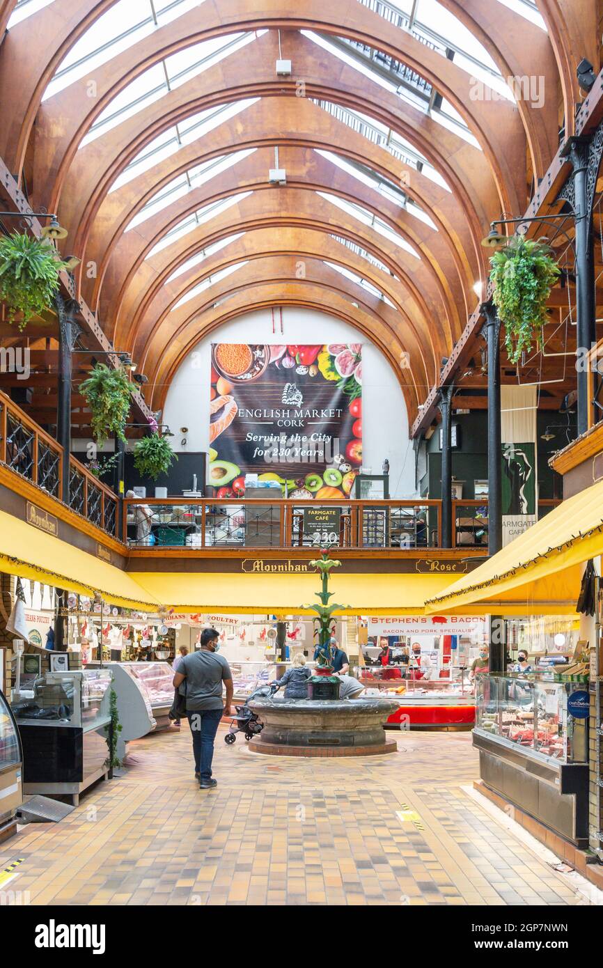 Ingresso al mercato Inglese del XVIII secolo, Princes Street, Cork (Corcaigh), County Cork, Repubblica d'Irlanda Foto Stock