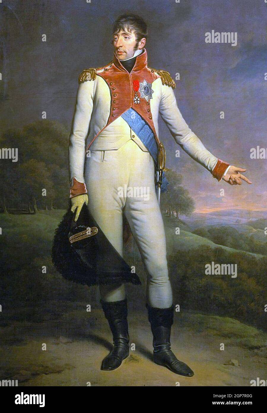 LUIGI BONAPARTE (1778-1846) giovane fratello di Napoleone ! Dipinto da Charles Hodges nel 1809 come Re d'Olanda Foto Stock