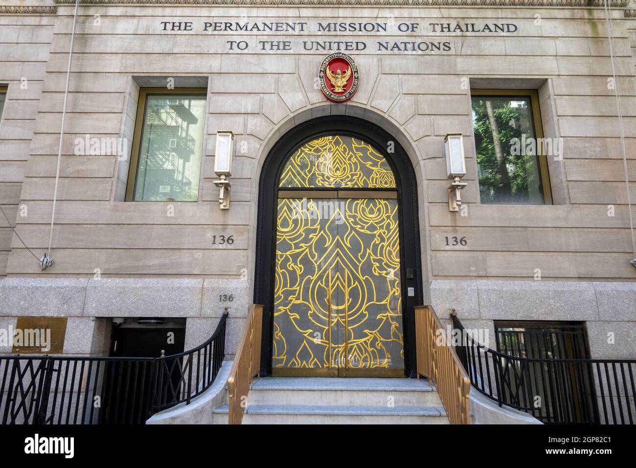 Ingresso alla Missione permanente della Thailandia presso le Nazioni Unite a New York City, USA Foto Stock