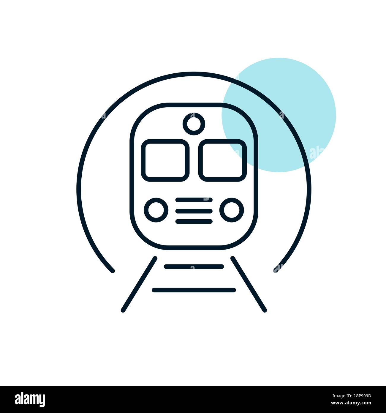 Metropolitana metropolitana metropolitana metropolitana treno piatto vettore icona. Simbolo grafico per siti web di viaggi e turismo e applicazioni design, logo, app, UI Foto Stock