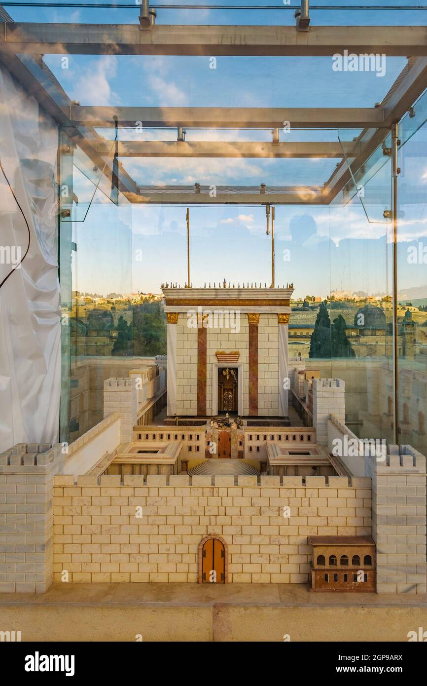 Modello del tempio di Salomone, vecchia città di jersualem, Foto Stock
