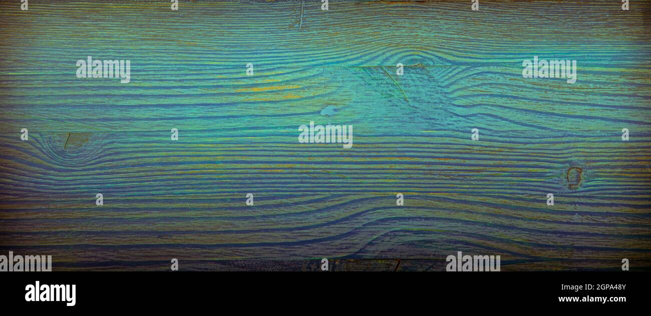 Vecchio sfondo in legno con tavole orizzontali testurizzate. Layout, spazio per testo e logo. Foto Stock