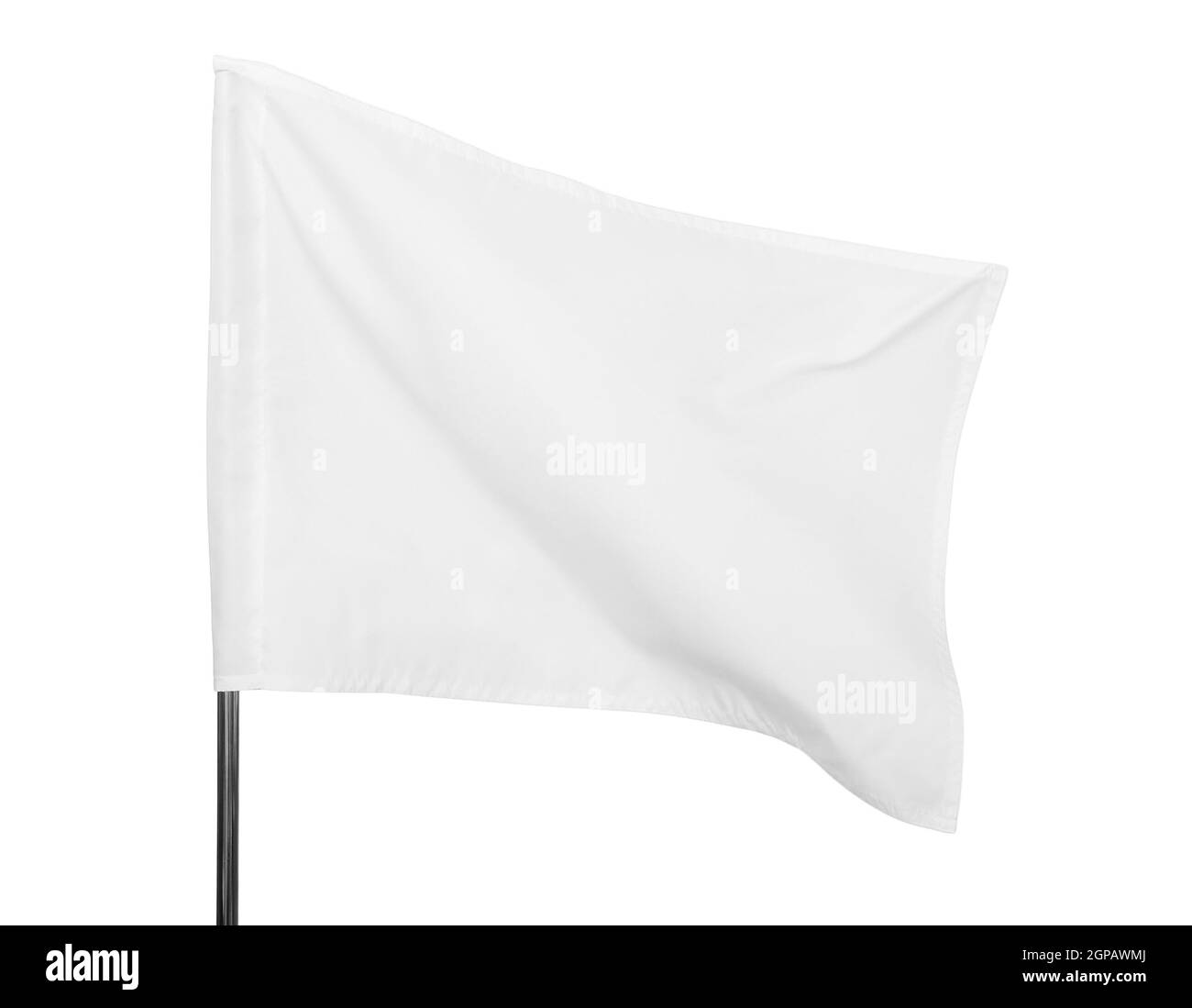 Bandiera bianca su sfondo chiaro Foto Stock