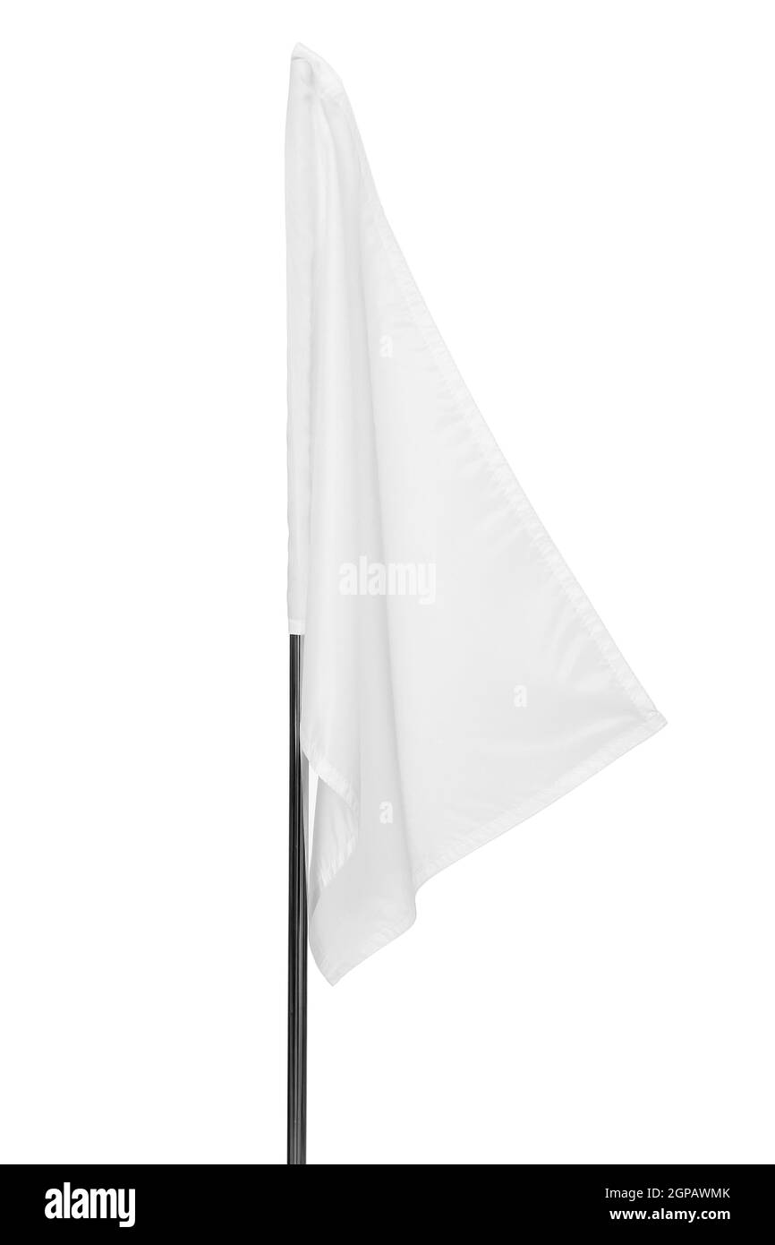 Bandiera bianca su sfondo chiaro Foto Stock