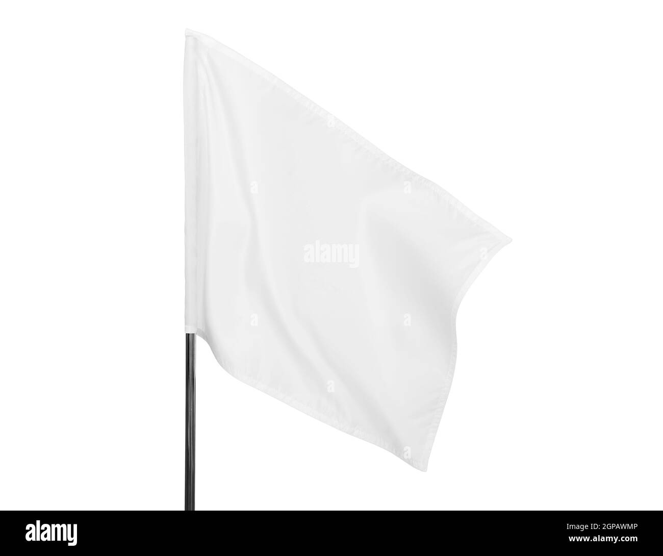 Bandiera bianca su sfondo chiaro Foto Stock