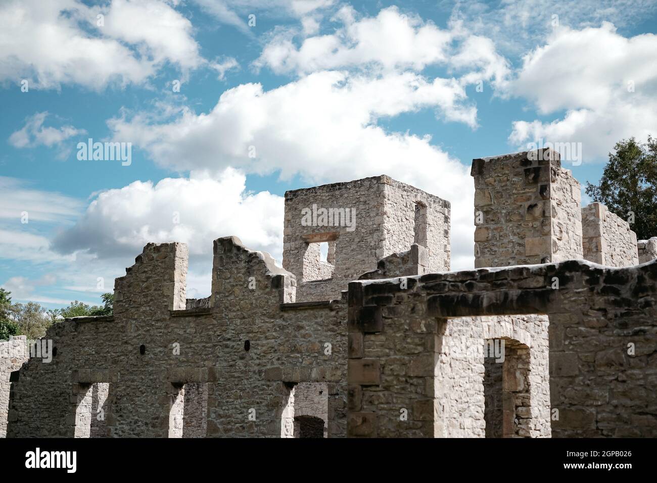 Harris Woolen Mill rovine nella zona di conservazione di Rockwood Ontario Canada Foto Stock