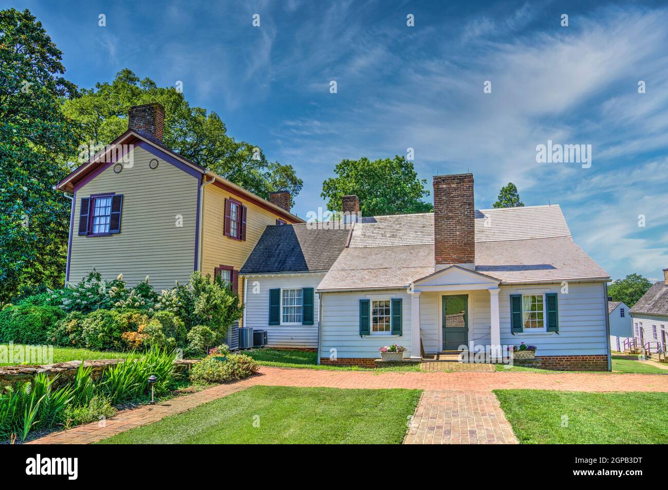 La Guest House e Massey House sono aggiunte alla casa e piantagione James Monroe Highland di Charlottesville, Virginia. Foto Stock