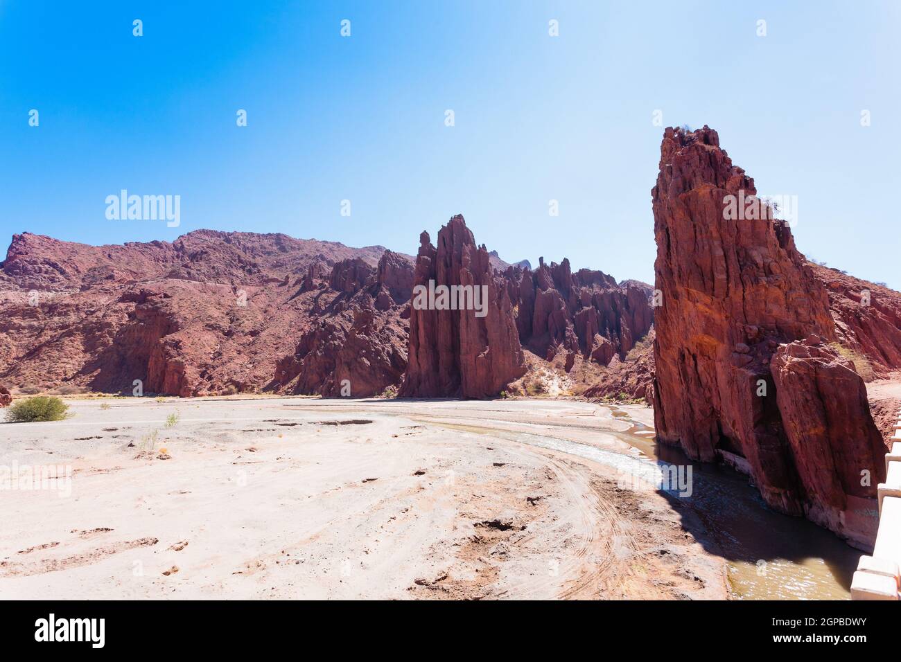 Canyon boliviano vicino a Tupiza,Bolivia.Quebrada Seca,Duende canyon.paesaggio boliviano Foto Stock