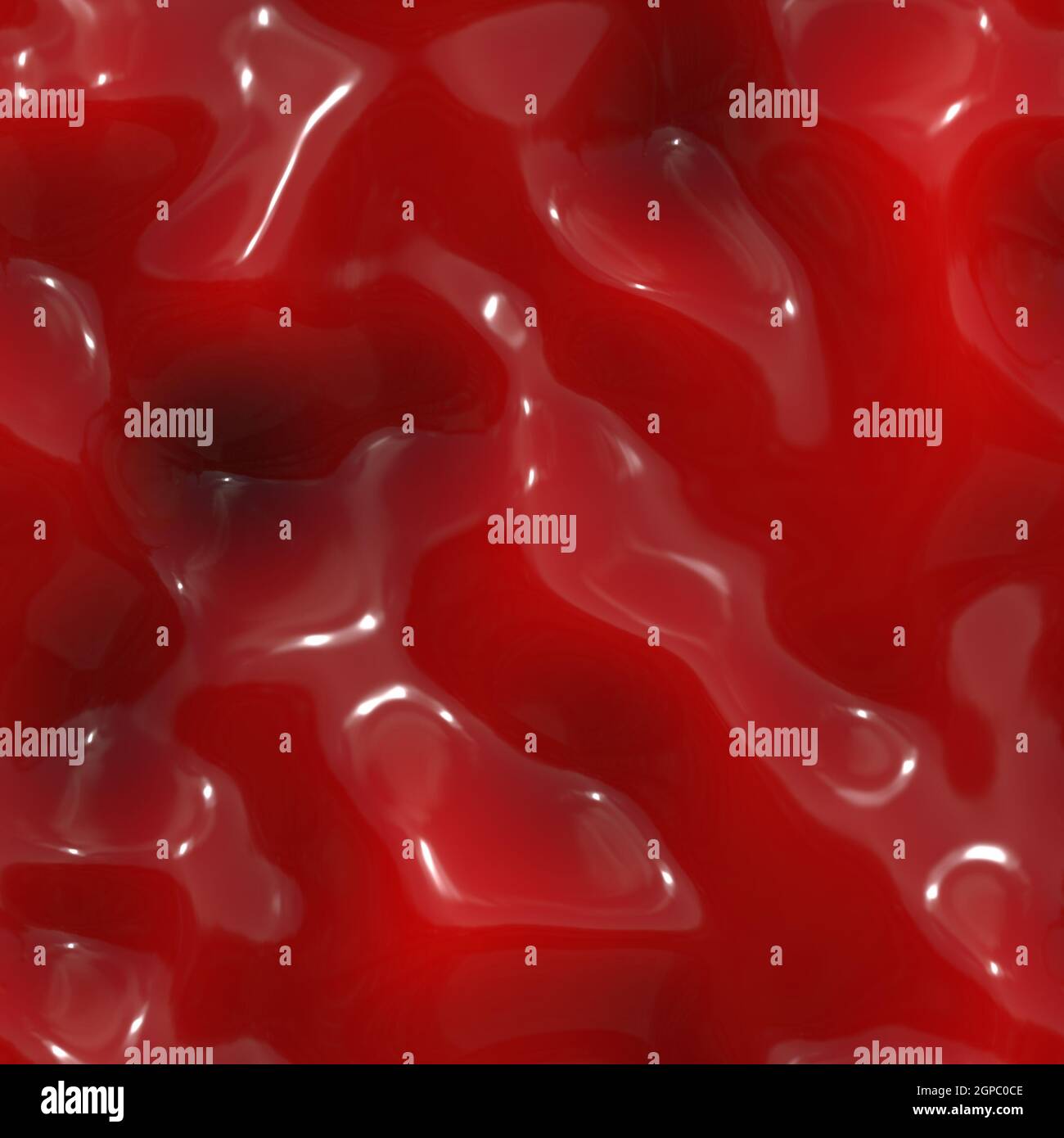 Ondulazione rosso fiume di sangue senza cuciture piastrella illustrazione 3D Foto Stock