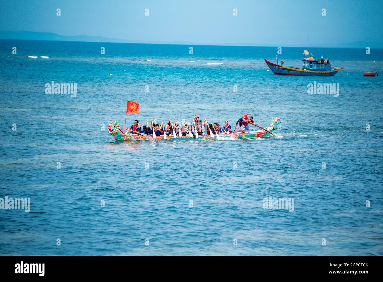 Boat racing Festival a Ly Son Island, provincia di Quang Ngai, Vietnam Foto Stock