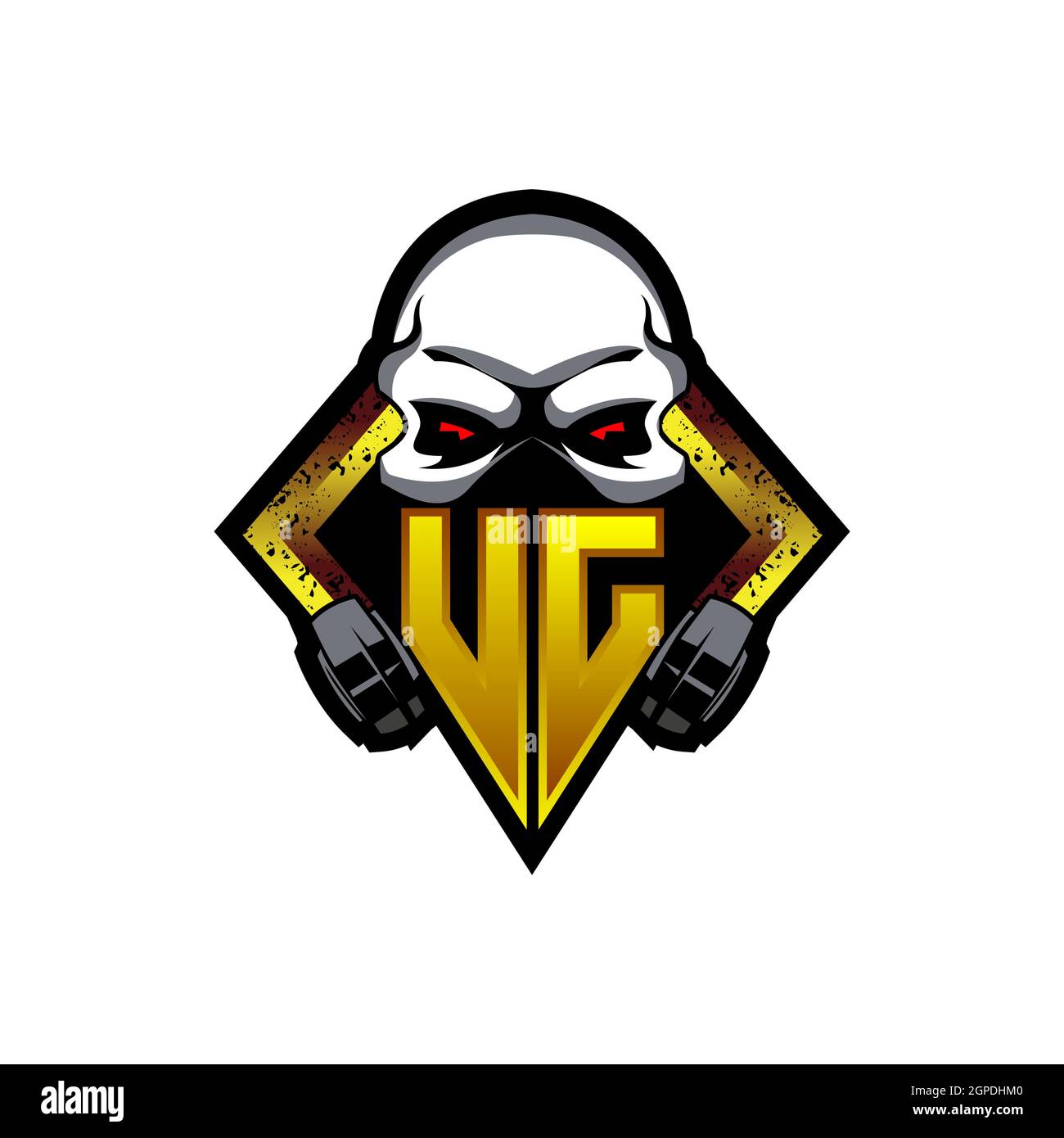 Logo XY eSport Gaming Initial con modello vettoriale di design Blue Light Color Illustrazione Vettoriale