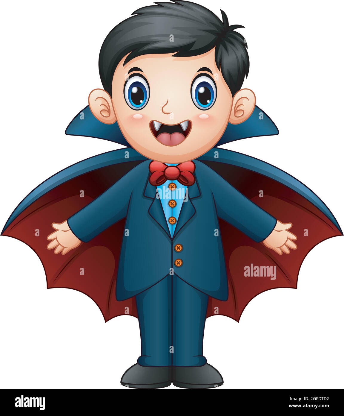 Illustrazione vettoriale di Cartoon dracula capretto Illustrazione Vettoriale