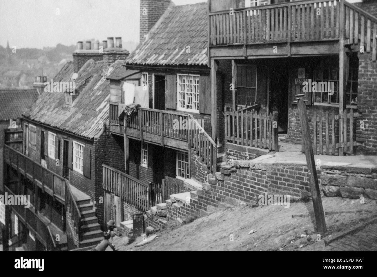 Boulby Bank a Whitby, Yorkshire, Inghilterra, nel luglio 1926. Fotografia d'epoca da una collezione privata. Foto Stock