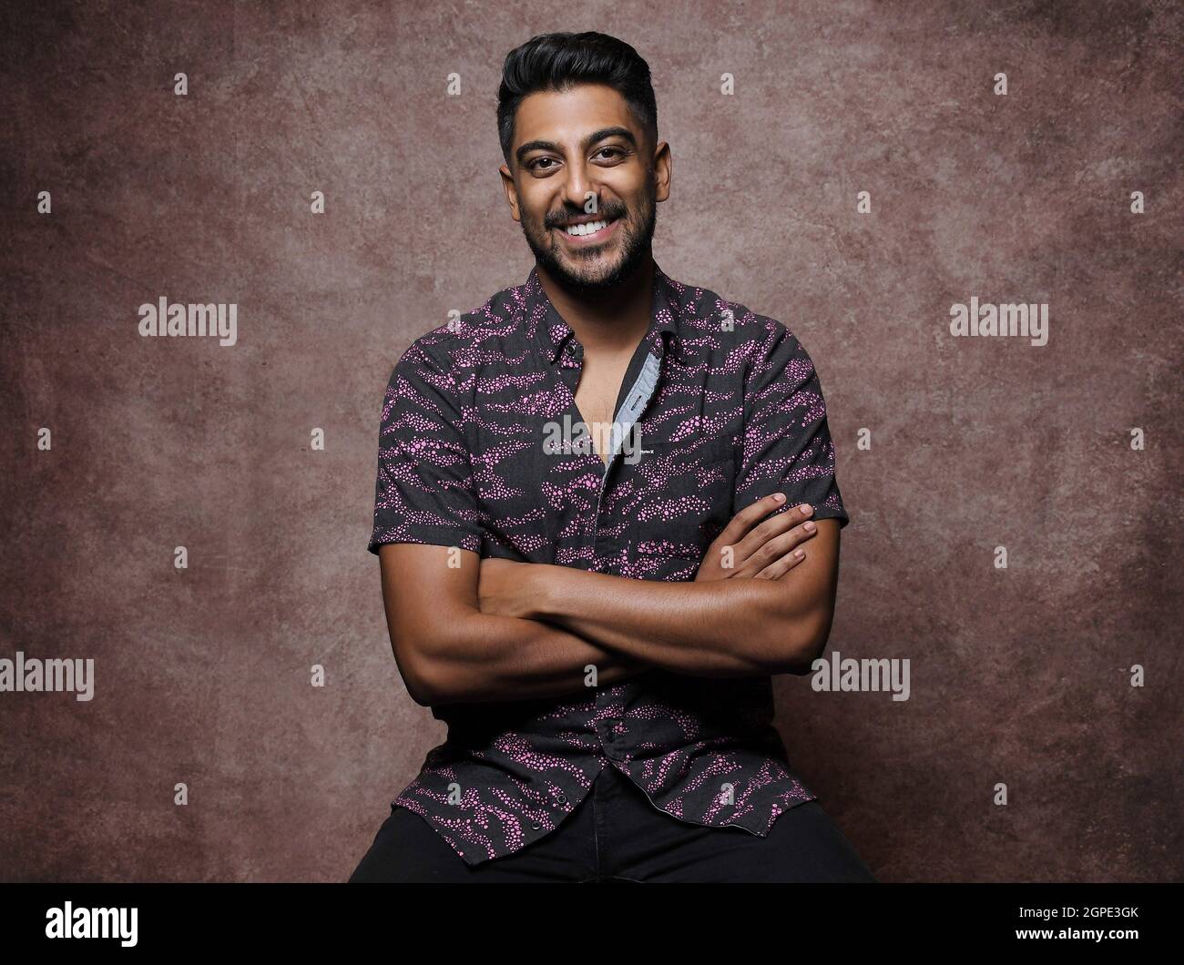 Ritratto di attore Ritesh Rajan al Los Angeles Asian Pacific Film Festival 2021 al Teatro ARATANI al Japanese Amer?ican Cultural & Community Center di Los Angeles, CA Martedì 28 settembre 2021. (Foto di Sthanlee B. Mirador/Sipa USA) Foto Stock