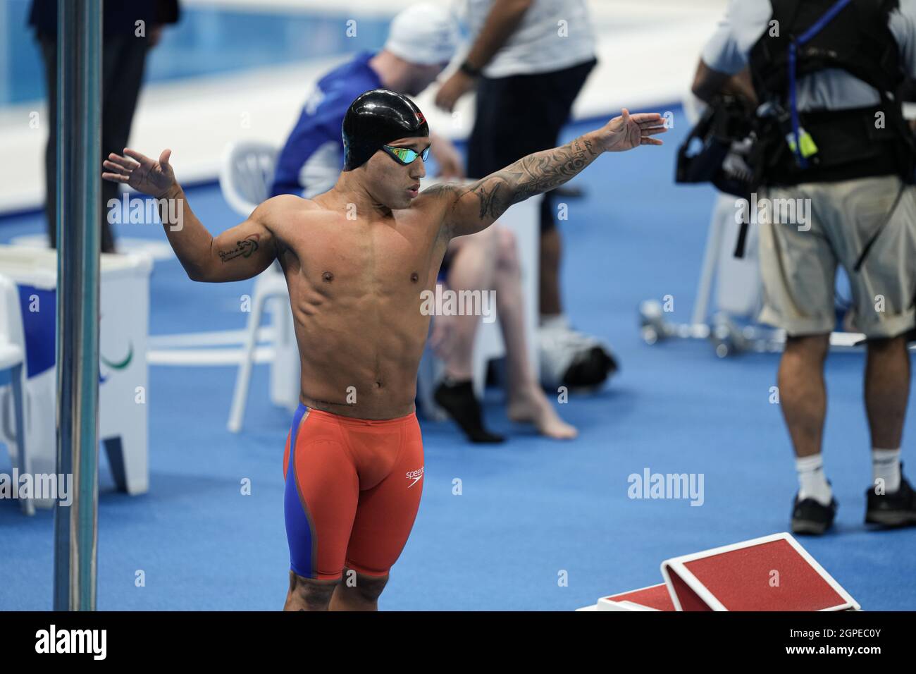 Tokyo, Giappone, 28 agosto 2021, Tokyo 2020 Giochi Paralimpici. Sessione in piscina. Foto Stock