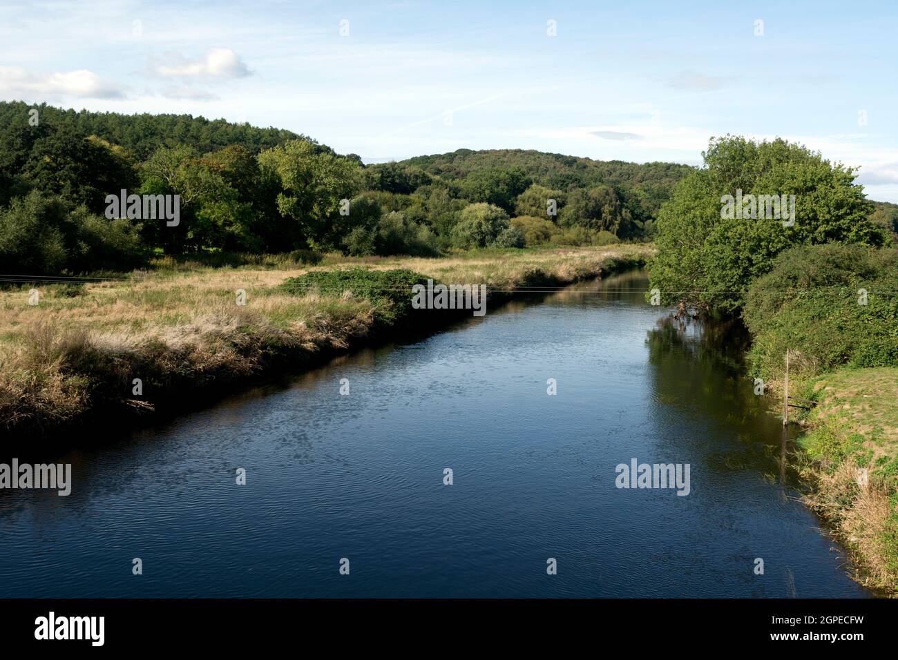 River Tame, Hopwas, Staffordshire, Inghilterra, Regno Unito Foto Stock