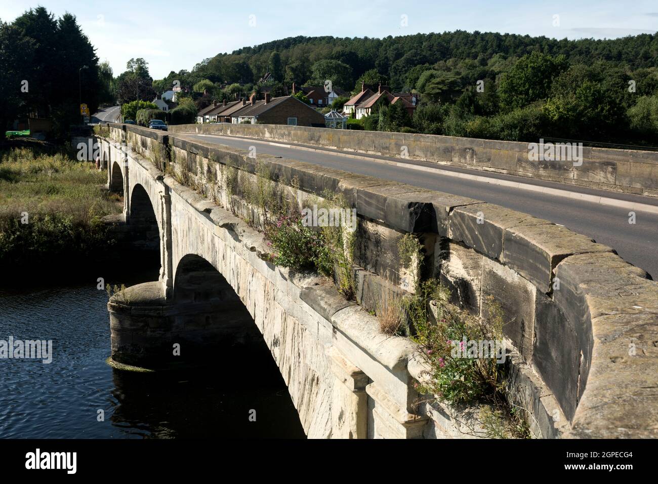 Ponte sul fiume Tame, Hopwas, Staffordshire, Inghilterra, Regno Unito Foto Stock