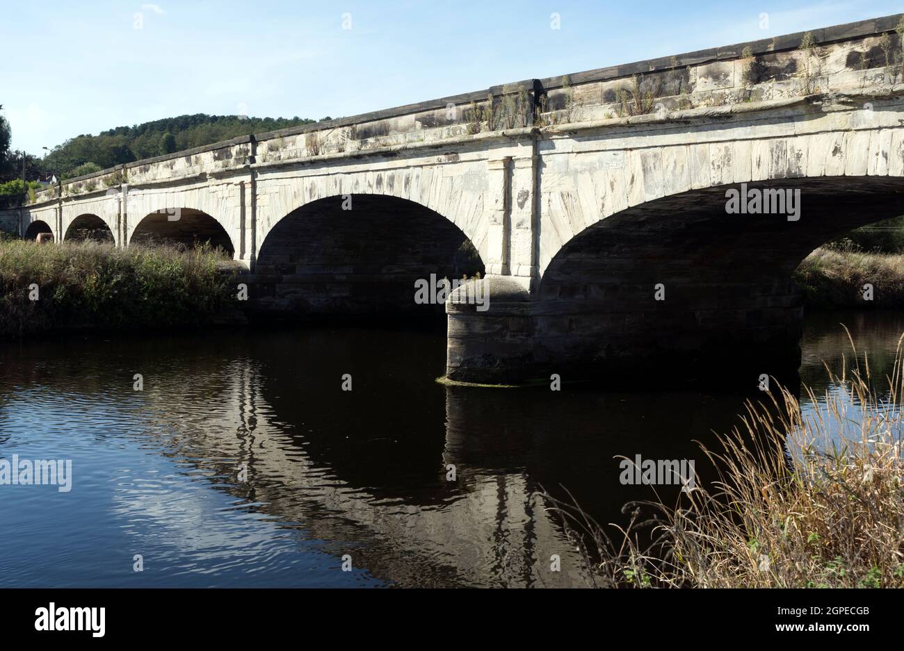 Ponte sul fiume Tame, Hopwas, Staffordshire, Inghilterra, Regno Unito Foto Stock