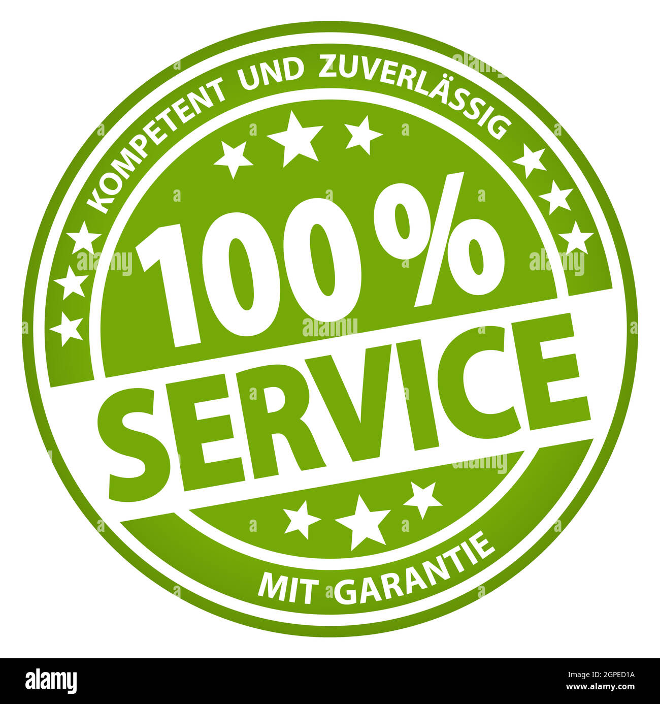 pulsante round business - 100% di servizio Illustrazione Vettoriale