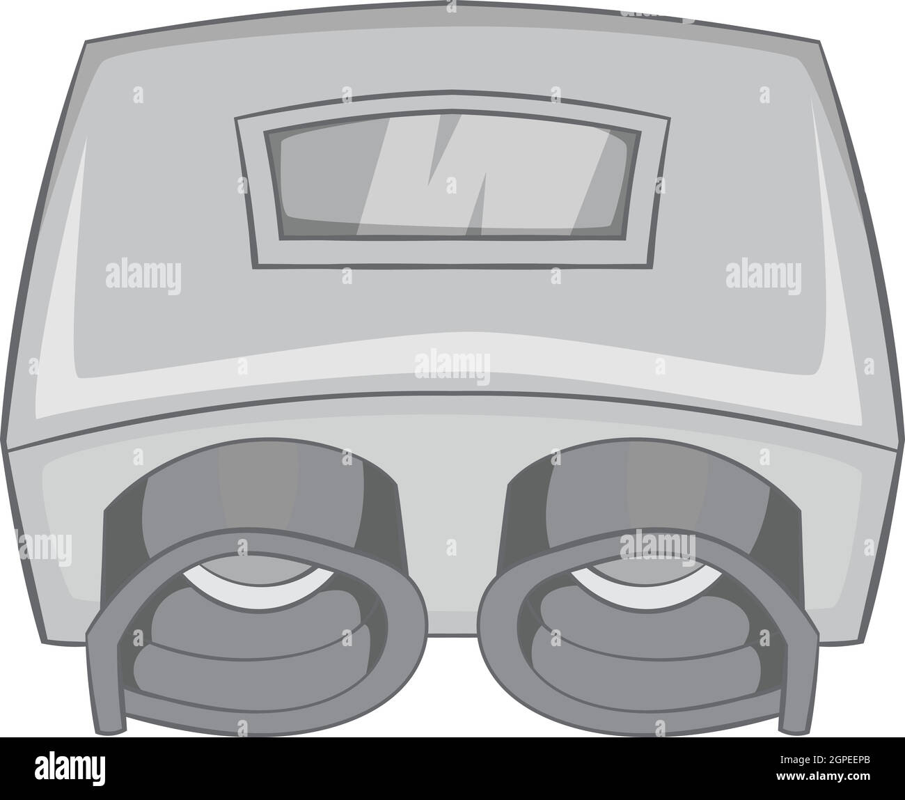 Occhio di controllo icona della macchina, grigio in stile monocromatico Illustrazione Vettoriale