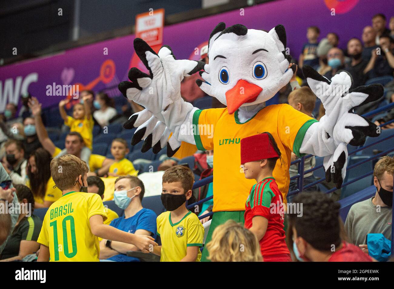 2021-09-26. FIFA FUTSAL WORLD COUP Lituania 2021 Marocco contro Brasile. Foto di Alfredas Pliadis Foto Stock