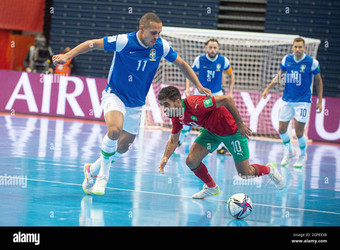 2021-09-26. FIFA FUTSAL WORLD COUP Lituania 2021 Marocco contro Brasile. Foto di Alfredas Pliadis Foto Stock