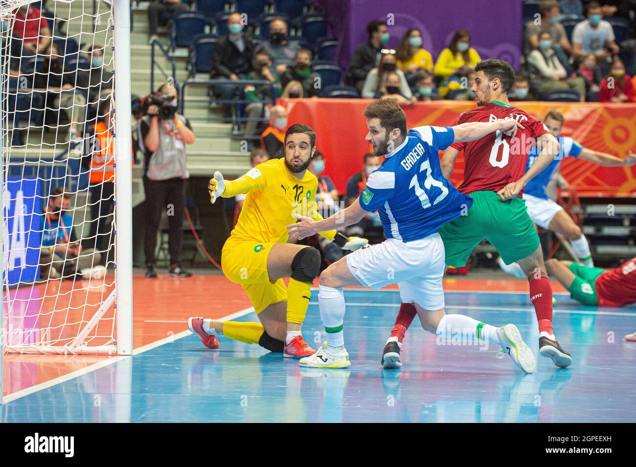 2021-09-26. FIFA FUTSAL WORLD COUP Lituania 2021 Marocco contro Brasile. Foto di Alfredas Pliadis Foto Stock