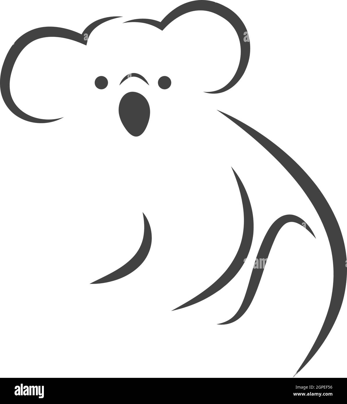 Logo Koala icona disegno vettore Illustrazione Vettoriale