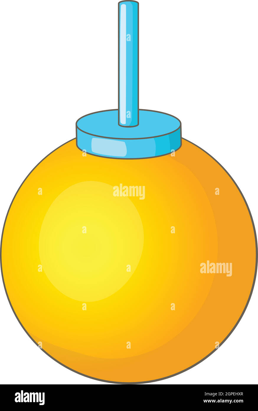 Round lampada da soffitto icona, stile cartoon Illustrazione Vettoriale