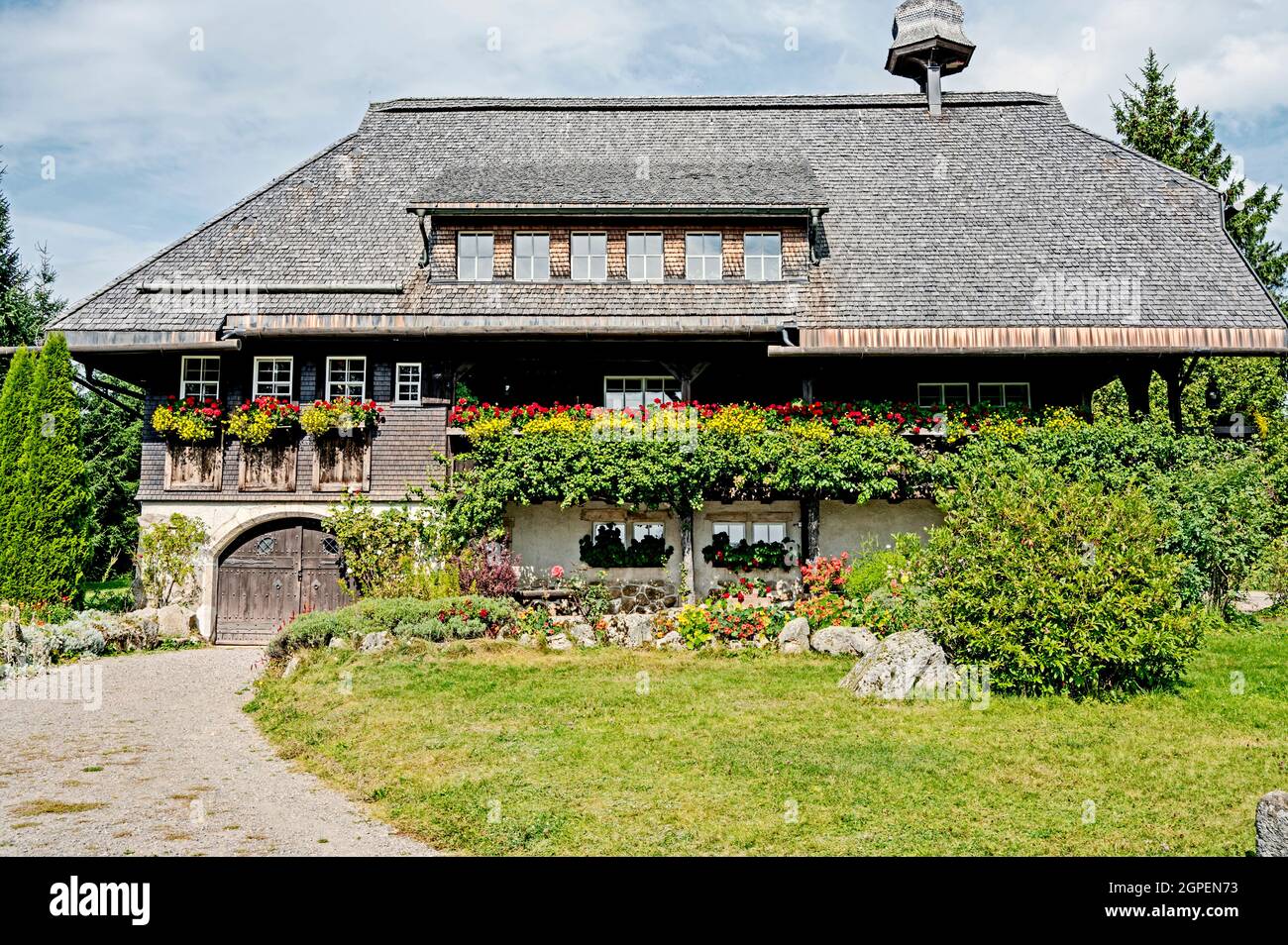 Grafenhausen (Germania, Baden-Württemberg, Foresta Nera): Huesli, museo di storia locale; Heimatmuseum „Hüsli“ – bekannt aus der Schwarzwaldklinik Foto Stock