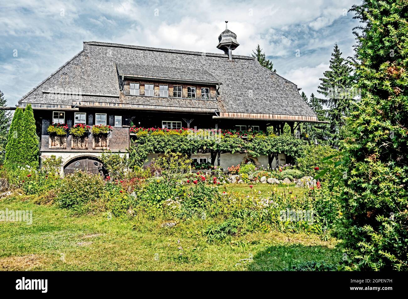 Grafenhausen (Germania, Baden-Württemberg, Foresta Nera): Huesli, museo di storia locale; Heimatmuseum „Hüsli“ – bekannt aus der Schwarzwaldklinik Foto Stock