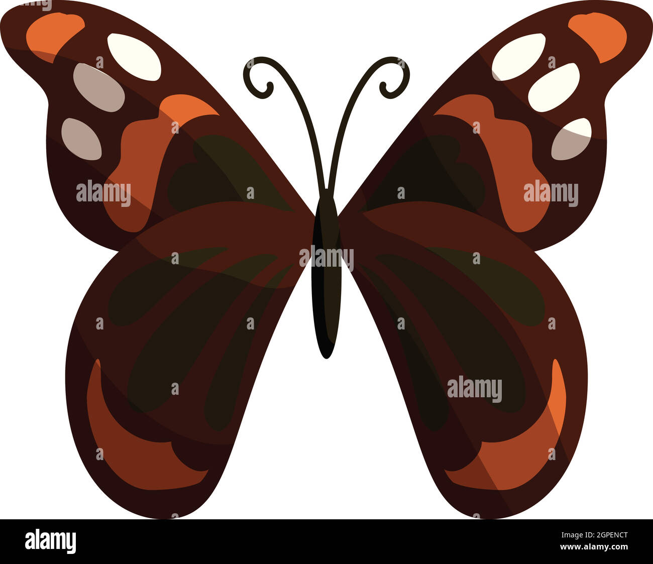 Farfalle multicolori icona, stile cartoon Illustrazione Vettoriale