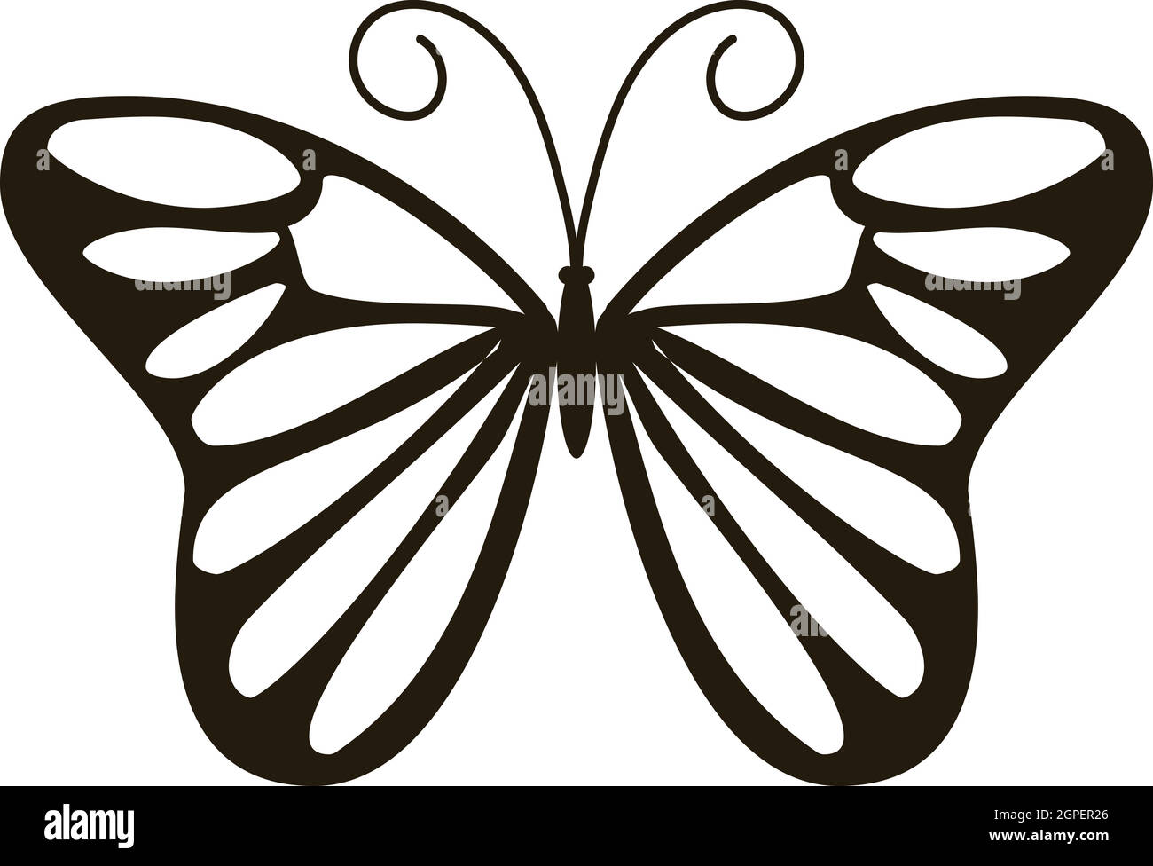 Giorno icona butterfly, stile semplice Illustrazione Vettoriale