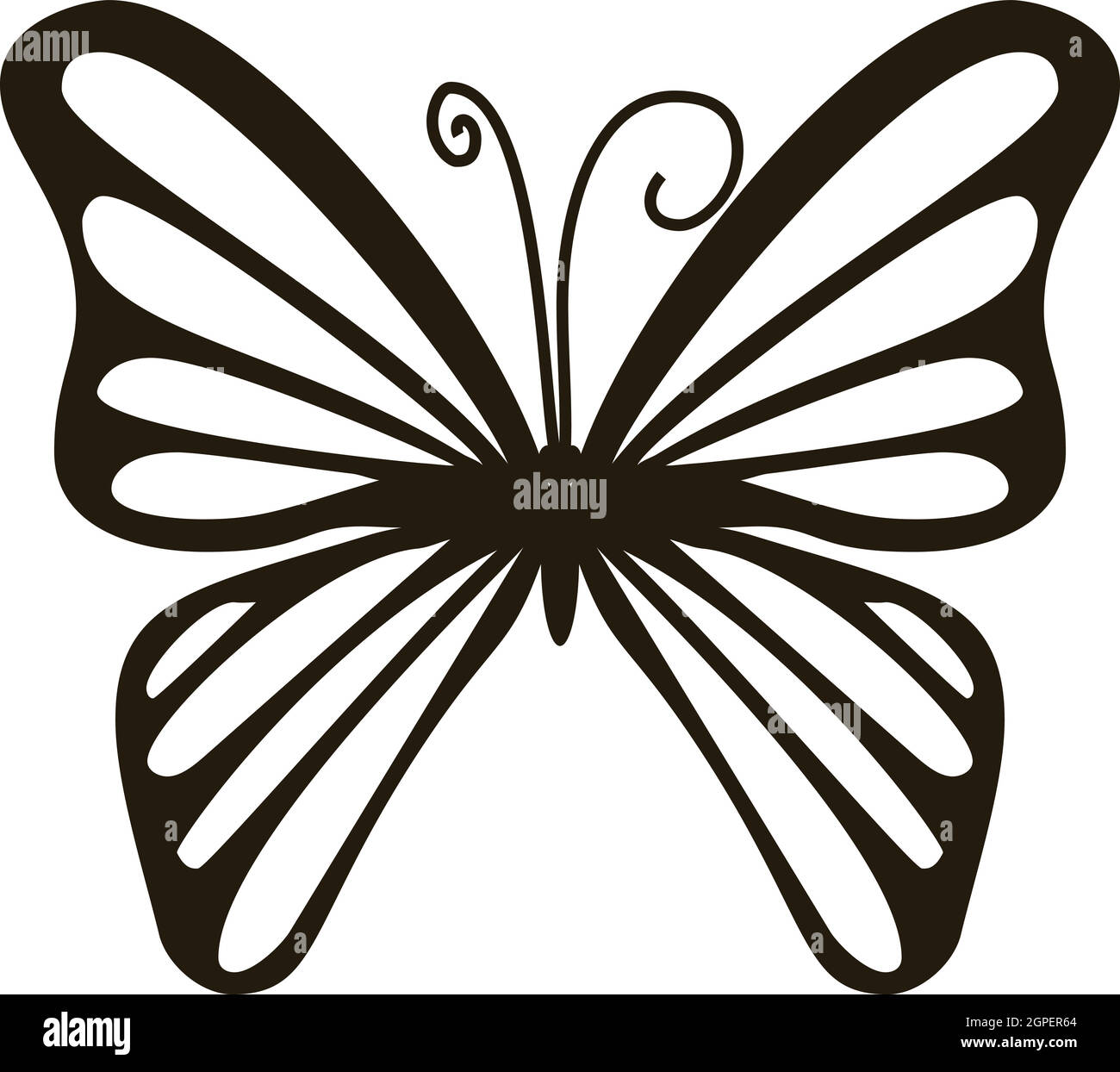 Rare icona butterfly, stile semplice Illustrazione Vettoriale
