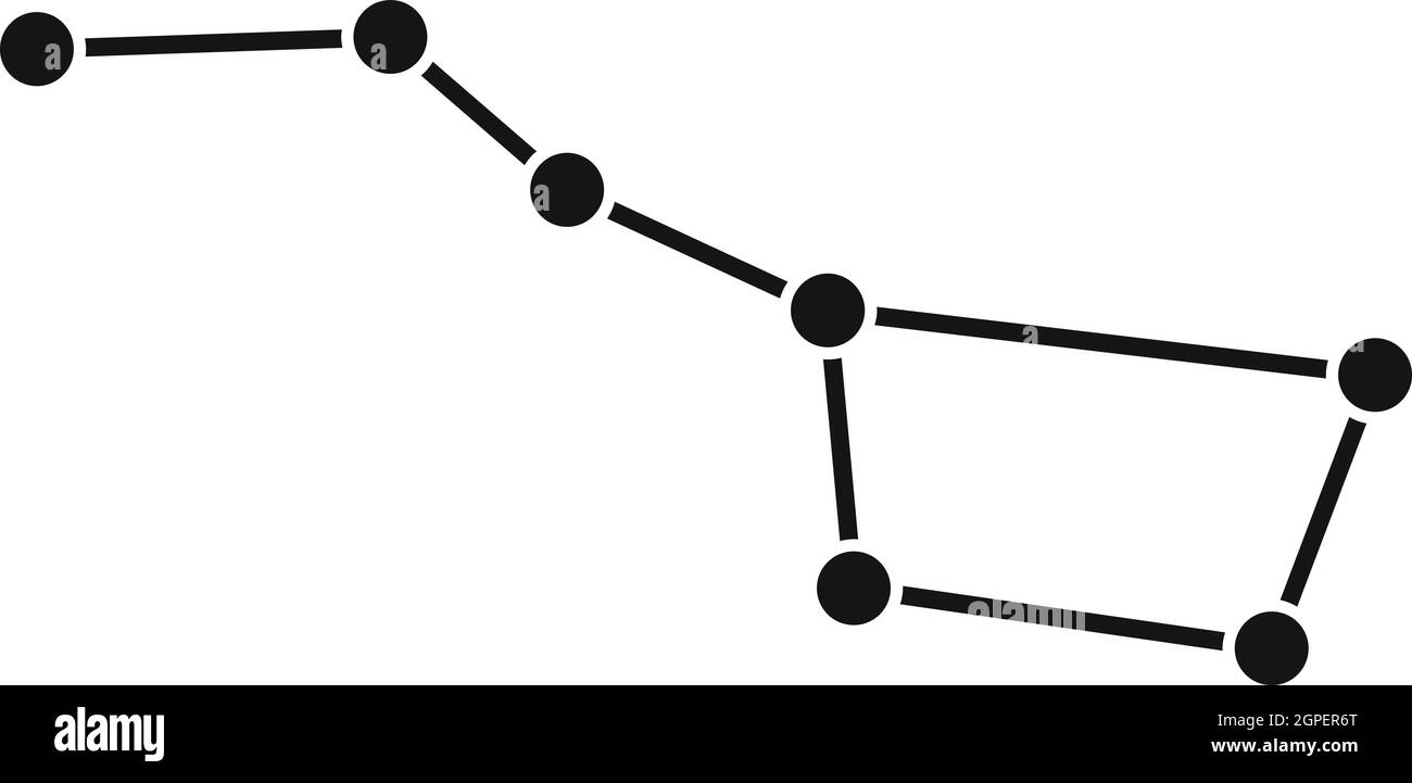 Il grande orso costellazione, icona di stile semplice Illustrazione Vettoriale