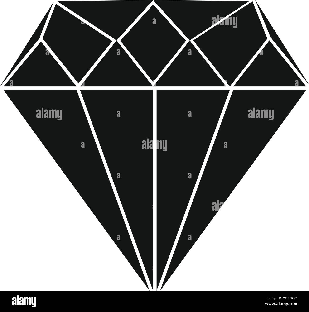 Icona a forma di diamante, stile semplice Illustrazione Vettoriale
