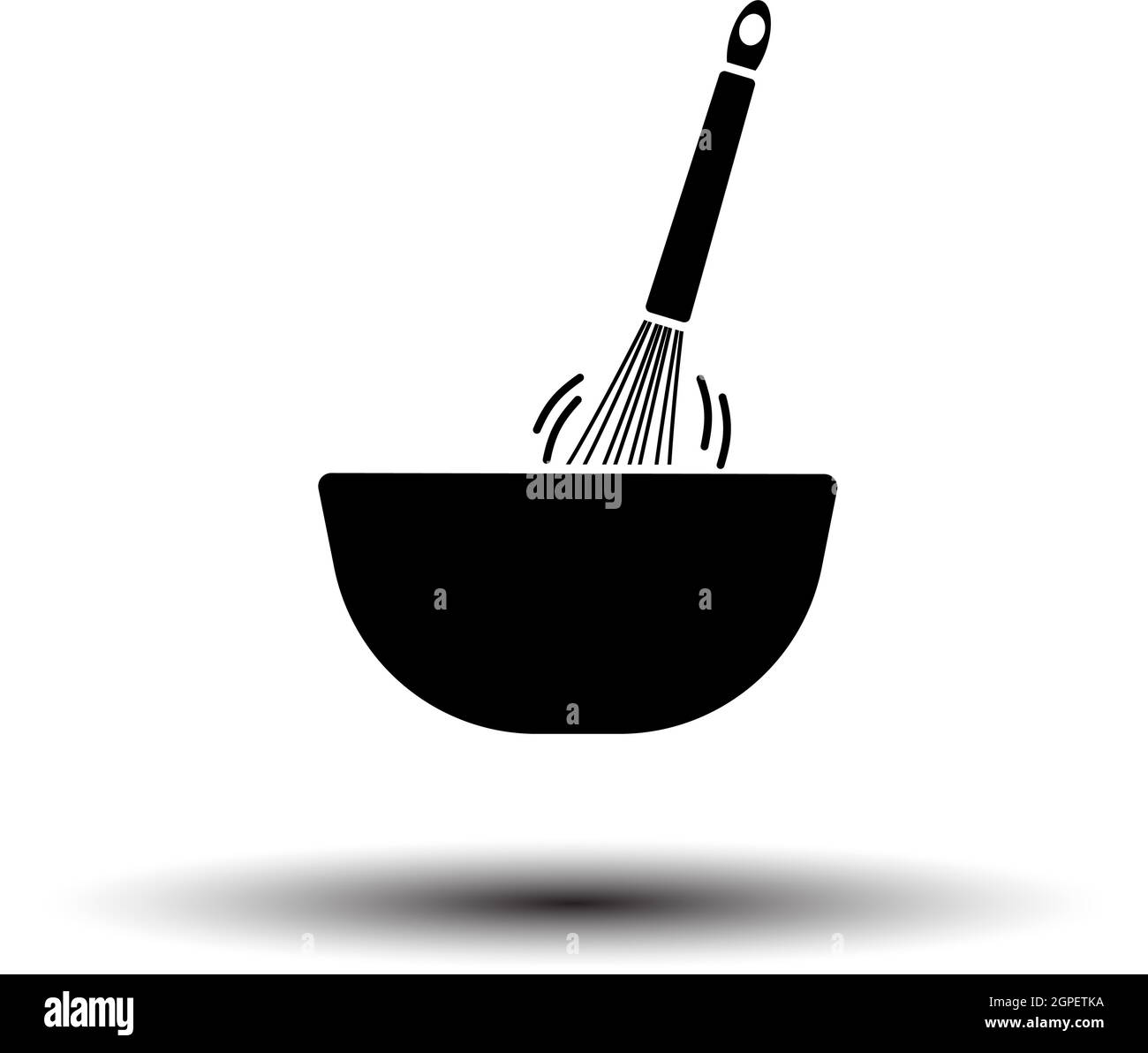 Corolla miscelazione in Bowl icona Illustrazione Vettoriale