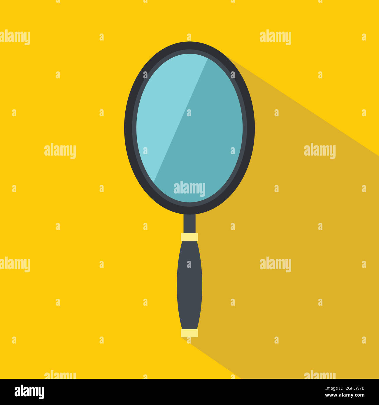 Icona a specchio, di tipo piatto Illustrazione Vettoriale