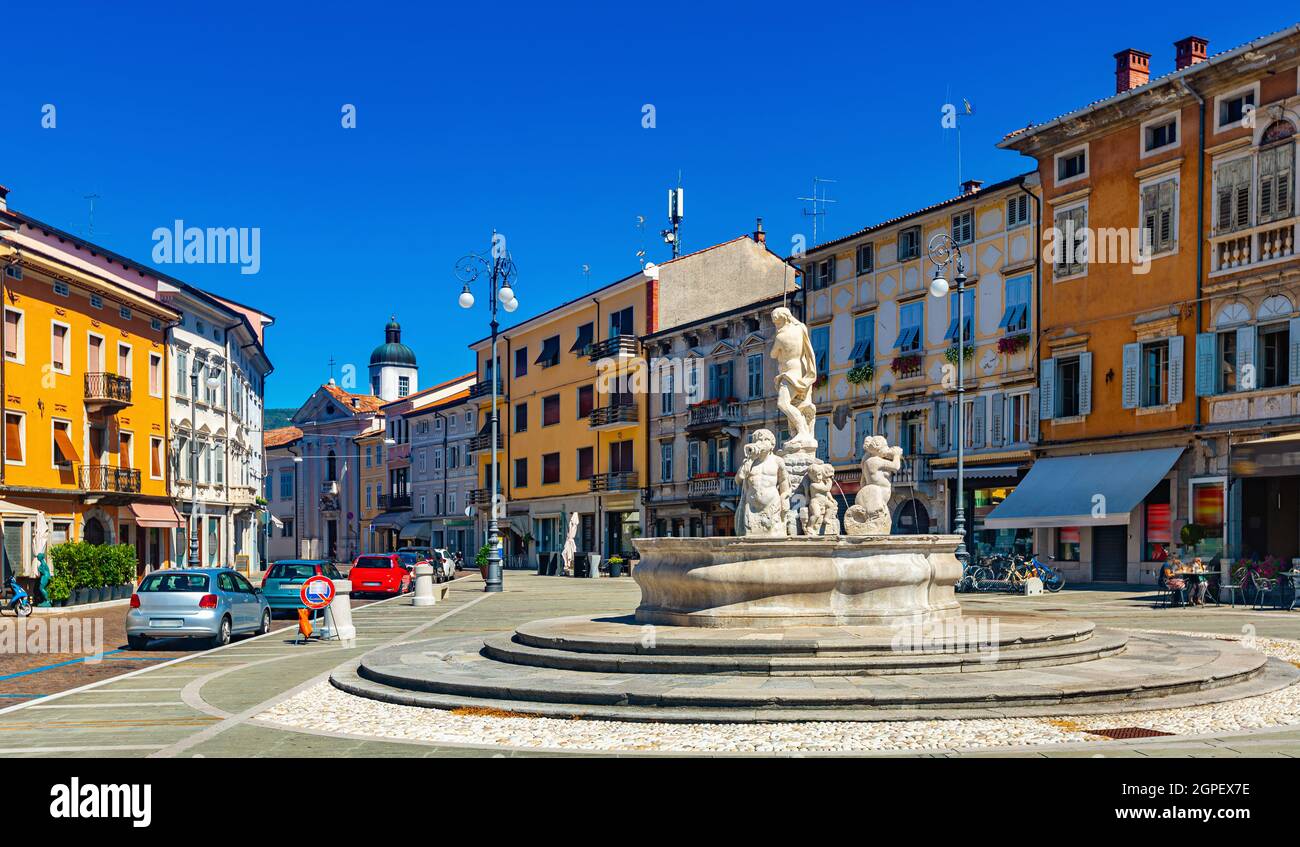 Vista su Piazza della Vittoria, Gorizia, Italia Foto Stock