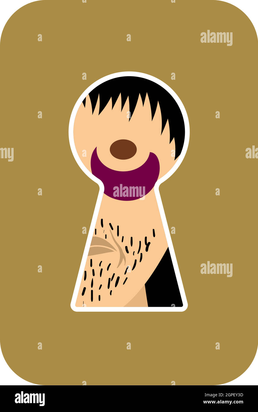Icona di Peping Through del criminale Illustrazione Vettoriale