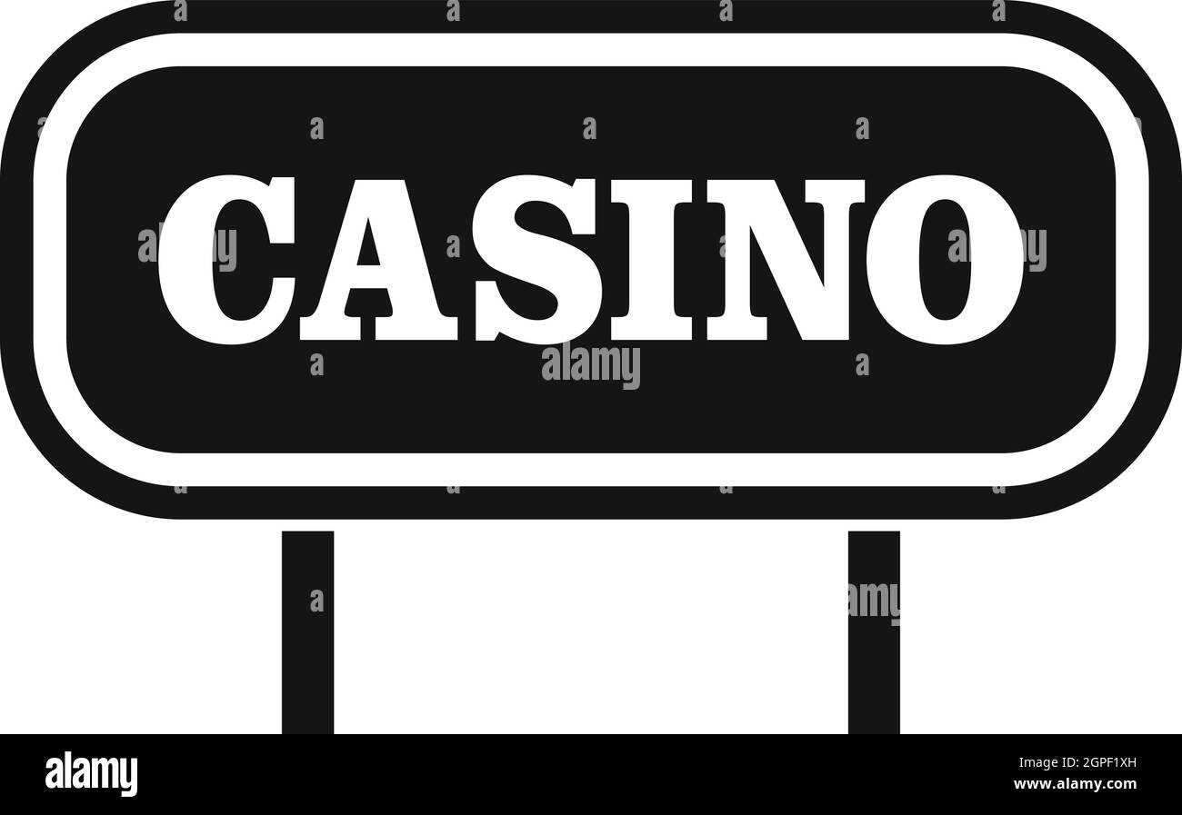 Casino icona segno, stile semplice Illustrazione Vettoriale