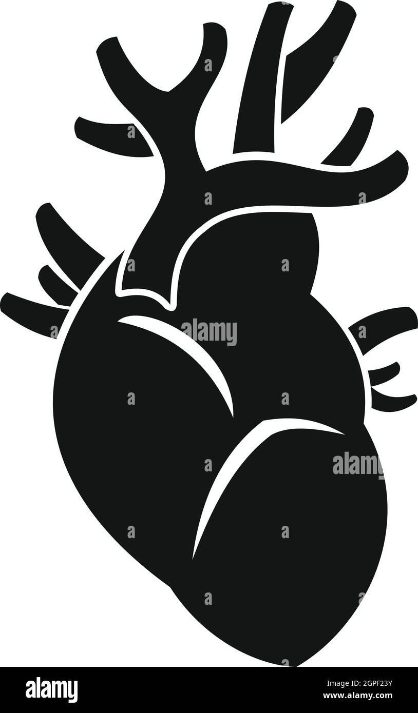 Icona a forma di cuore, stile semplice Illustrazione Vettoriale