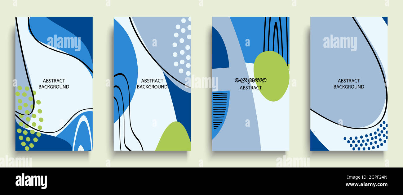 Storie di social media e post concetto di arte creativa per il web design. Brochure pubblicitaria, geometrico doodle minimo sfondo modello. Set di illustrazioni vettoriali modello di promozione messaggio. Pastello alla moda Illustrazione Vettoriale