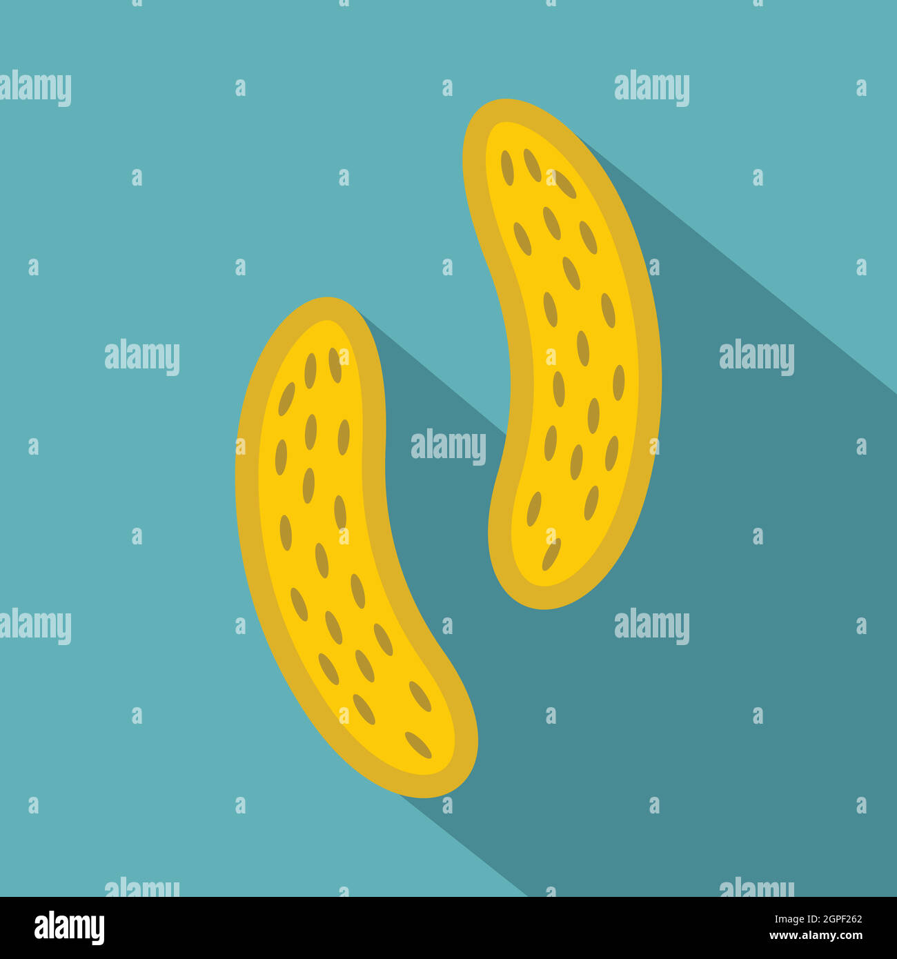 Cellula epiteliale, icona di stile piatto Illustrazione Vettoriale