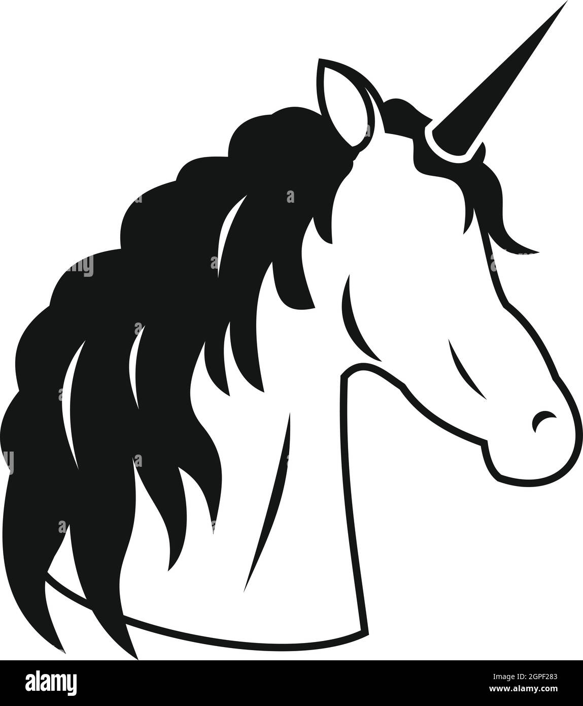 Icona Unicorn, stile semplice Illustrazione Vettoriale