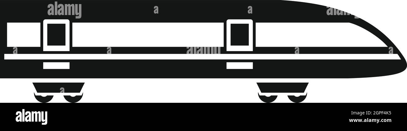 Moderno treno ad alta velocità, l'icona di stile semplice Illustrazione Vettoriale Moderno treno ad alta velocità, l'icona di stile semplice Illustrazione Vettoriale