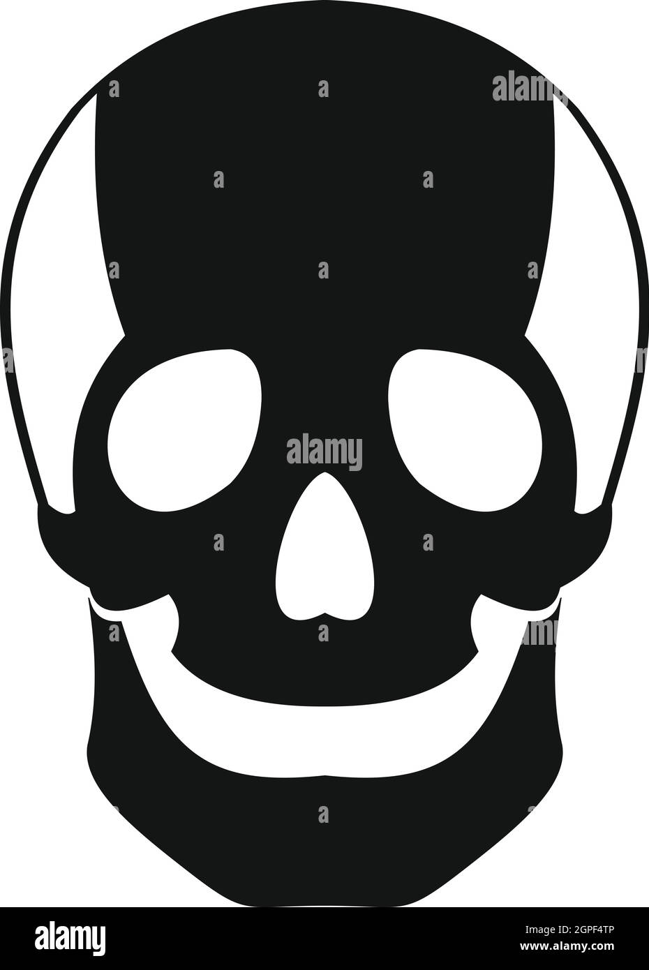 Icona Skull, stile semplice Illustrazione Vettoriale